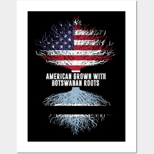 American Grown with botswanan Roots USA Flag Posters and Art